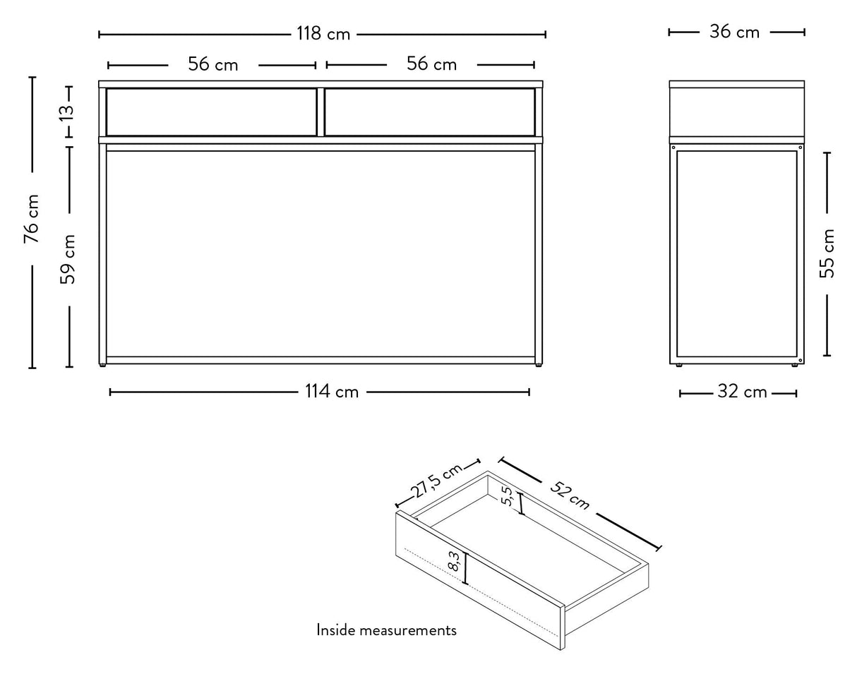 LIPP -konsol Tabell 118x76x36 - Grönt