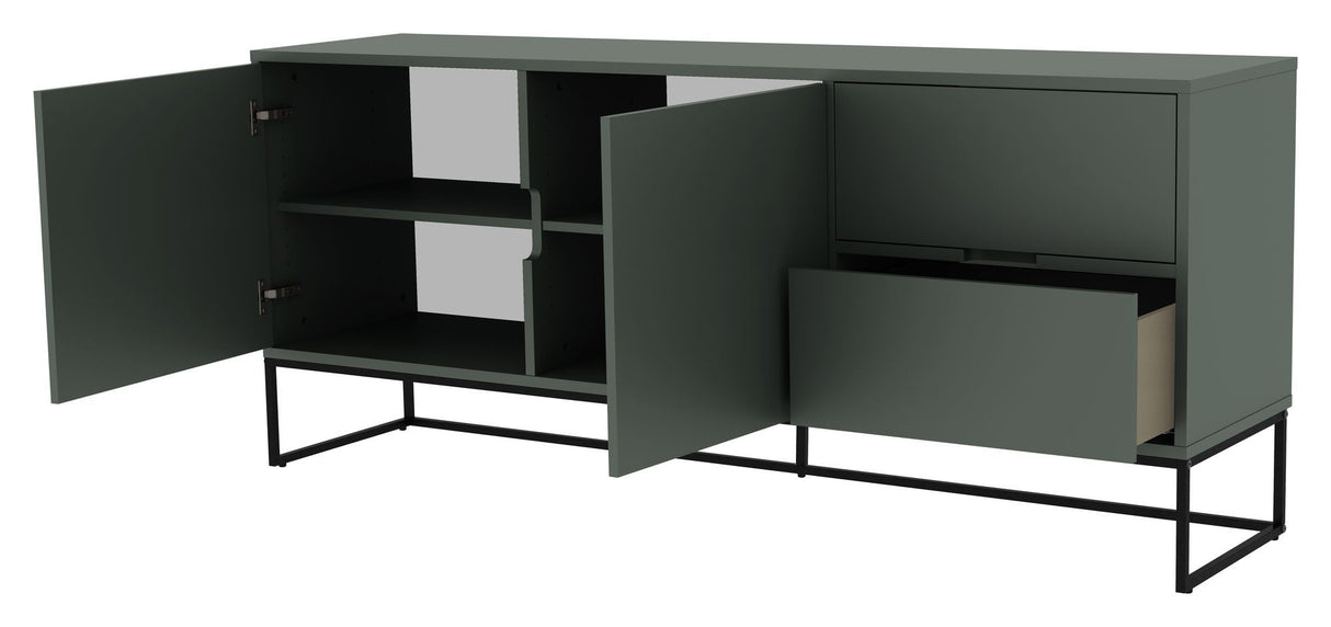 Tenzo Lipp sideboard w. 2 lådor - mattgrönt