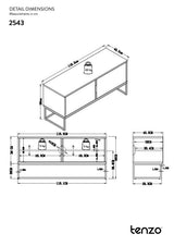 LIPP TV Tabell 118x40 - Ask/svart