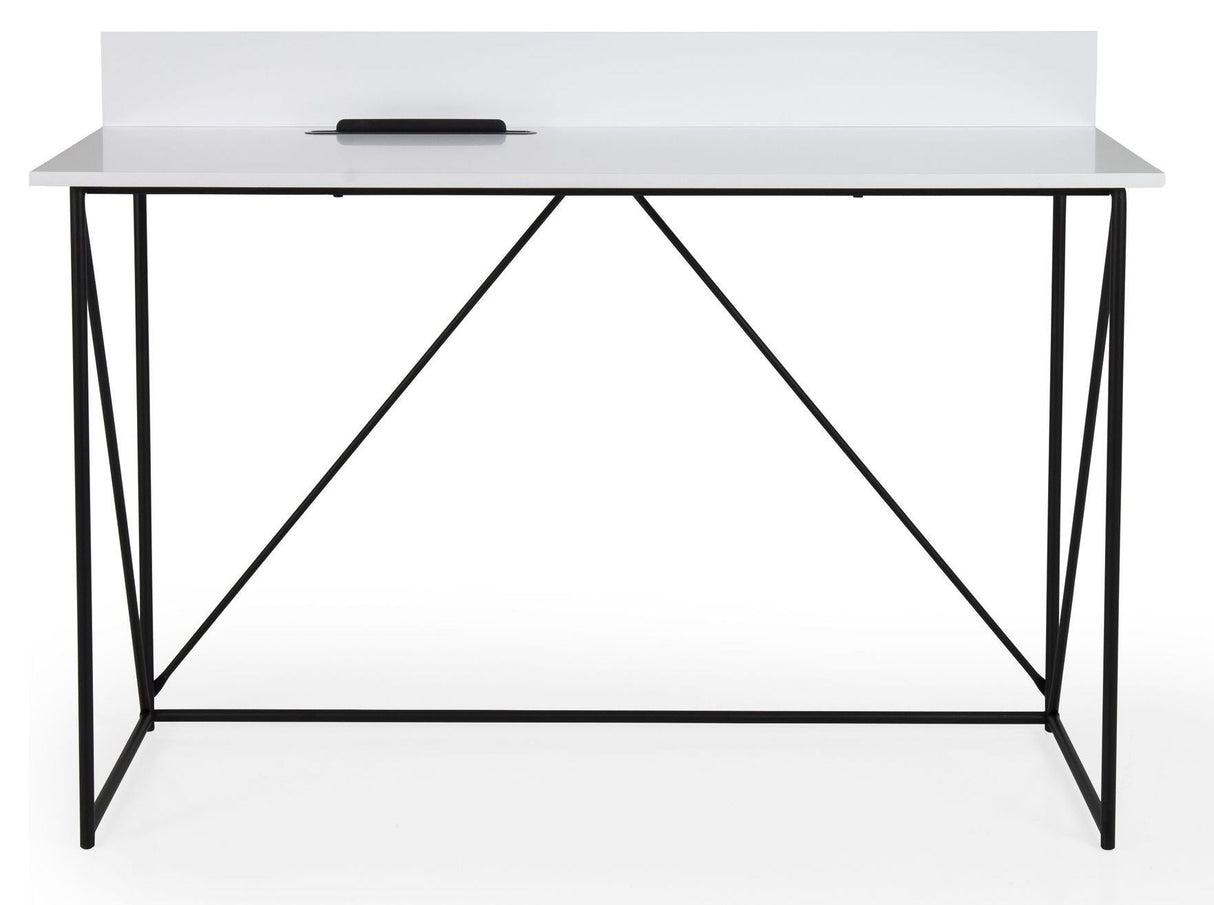 Tenzo Tell Desk, White w. svart ram, 120 cm