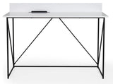 Tenzo Tell Desk, White w. svart ram, 120 cm