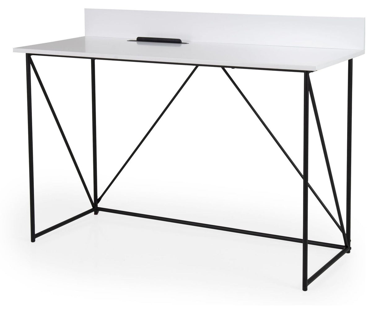 Tenzo Tell Desk, White w. svart ram, 120 cm