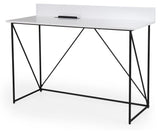 Tenzo Tell Desk, White w. svart ram, 120 cm