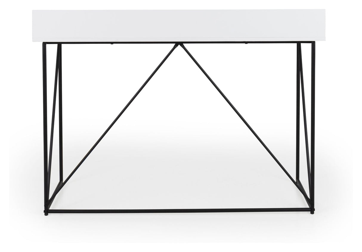 Tenzo Tell Desk, White w. svart ram, 120 cm