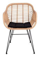 Trieste Garden Chair med svart kudde, Polyrattan