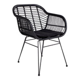 Trieste Garden Chair, Black Polyrattan