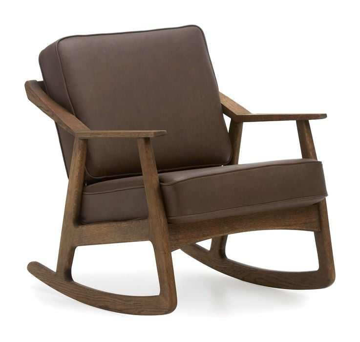 Dixon Swing Chair, Dark Brown Aniline Leather