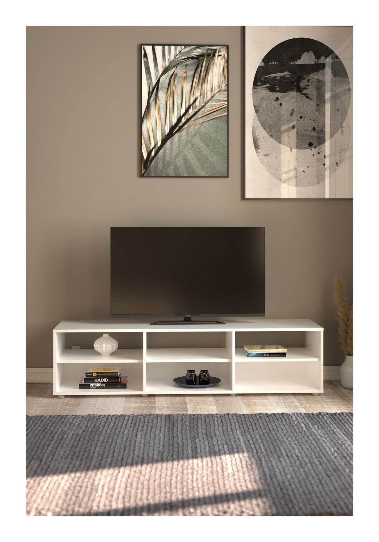 Media TV -tabell, White, B: 147