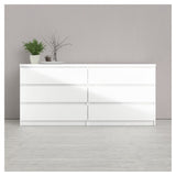 Naia Chest - White High Gloss w/6 Drawers