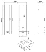 Sprint garderob 200x147 - vit