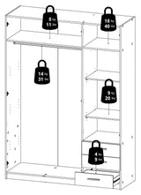 Sprint garderob 200x147 - vit