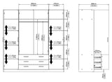 Sprint garderob 195x200 - vit