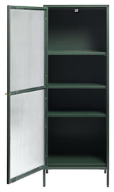 Bronco Vitrine Cabinet H160, grönt/härdat glas