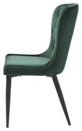 Granby Dining Chair, Green Velvet