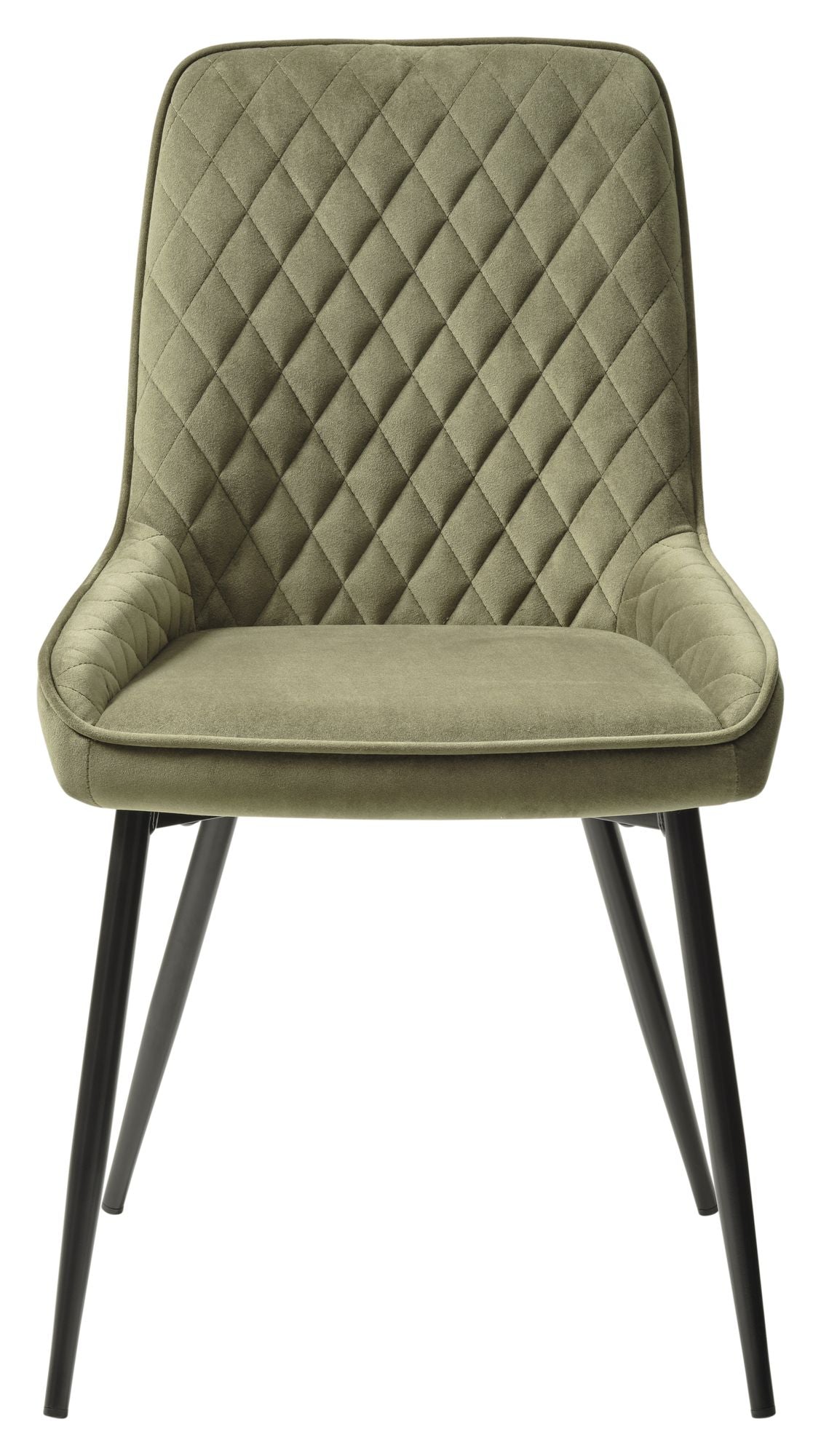 Milton Dining Chair, Green Velvet