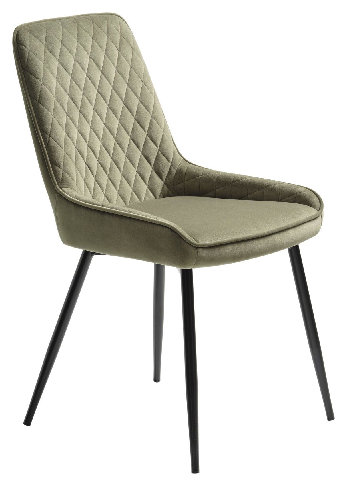 Milton Dining Chair, Green Velvet