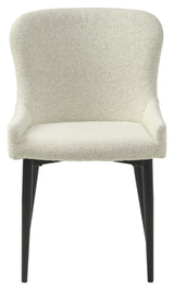 Ontario Dining Chair, Offwhite Bouclé