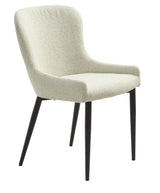 Ontario Dining Chair, Offwhite Bouclé