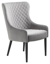 Ottowa Lounge Chair, Grey Velvet