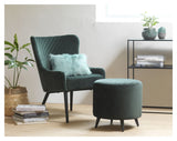 Ottowa Lounge Chair, Green Velvet