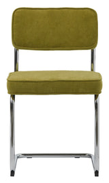 Rupert Dining Chair - Green Velvet/Chrome