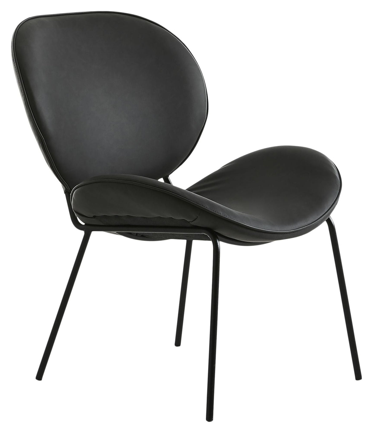 Sault Lounge Chair - Dark Grey Pu