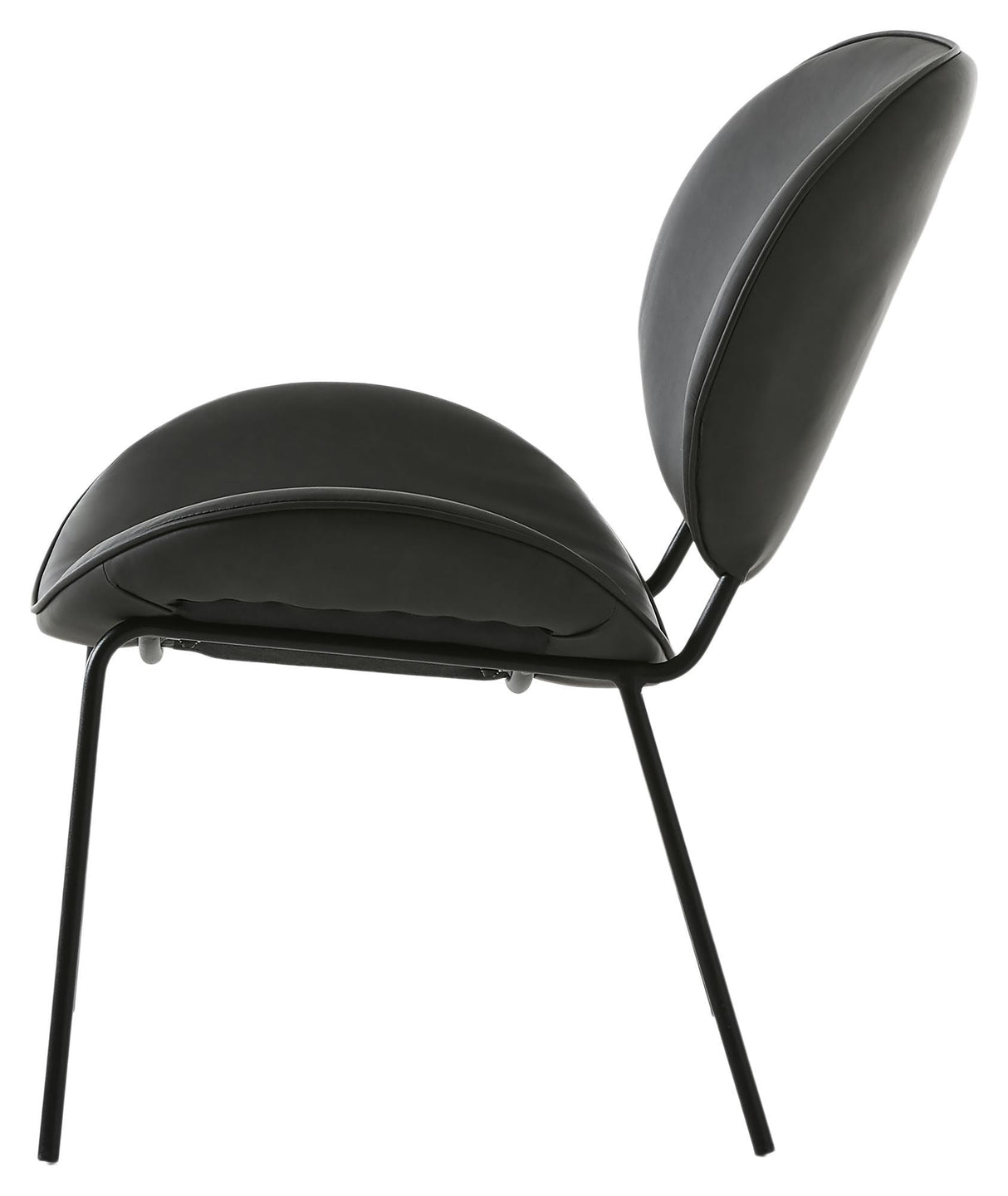 Sault Lounge Chair - Dark Grey Pu