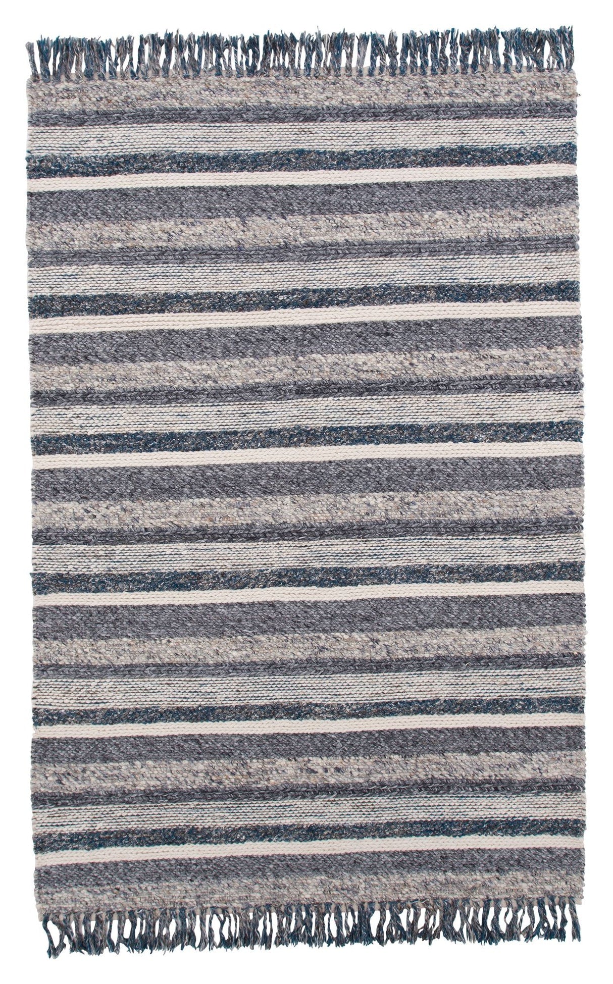 Agra Wool Filt, 170x240, Marine/Gray