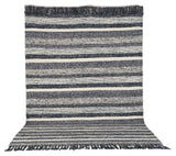 Agra Wool Filt, 200x300, Marine/Gray