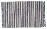 Agra Wool Filt, 200x300, Marine/Gray