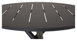 Alma Garden Table, Black Alu, Ø120