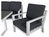 Barcelona Lounge Set, White w. kuddar