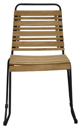 Bois Garden Chair, Black /Acacie