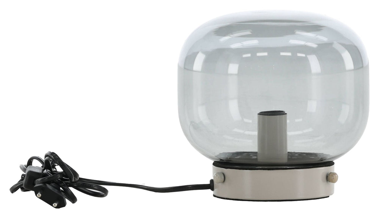 Bollonelie bordslampa, beige/svart smokey glas