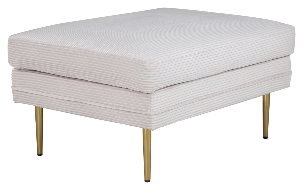 Boom Ottoman, Beige Velvet