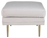 Boom Ottoman, Beige Velvet