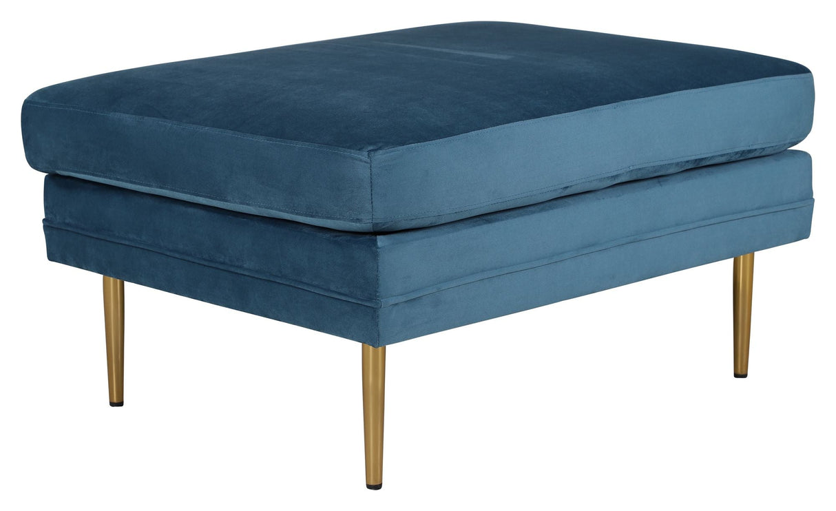 Boom Ottoman, Blue Velvet