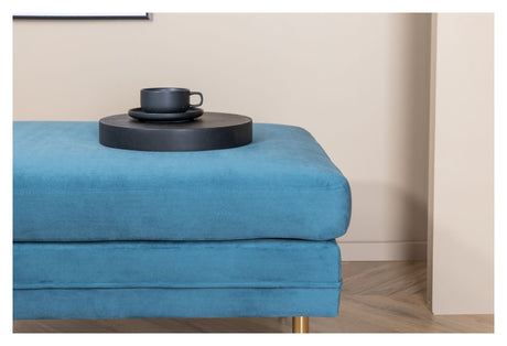 Boom Ottoman, Blue Velvet