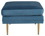 Boom Ottoman, Blue Velvet