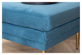 Boom Ottoman, Blue Velvet