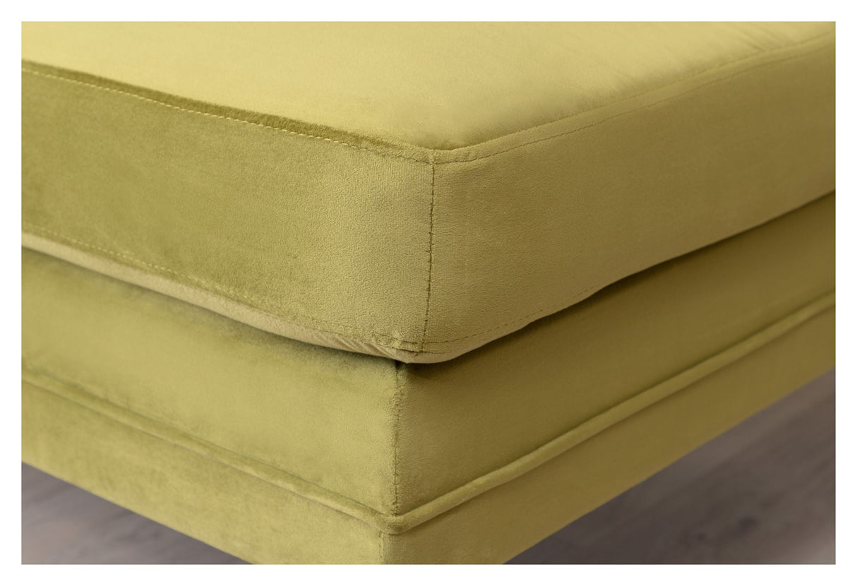 Boom ottoman, lime velor