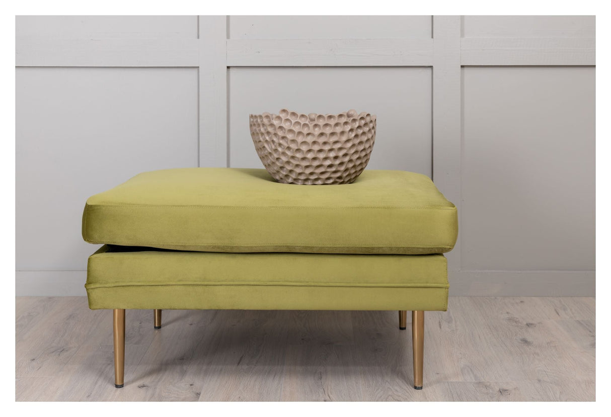 Boom ottoman, lime velor