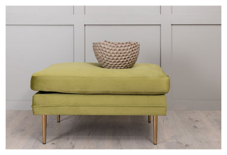 Boom ottoman, lime velor