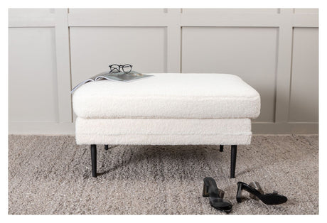 Bom ottoman, offwhite Teddy