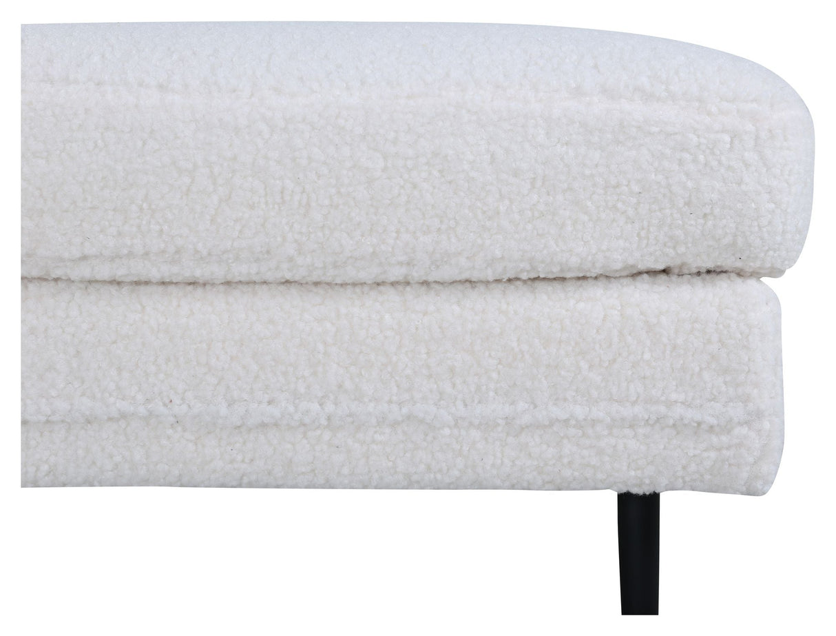 Bom ottoman, offwhite Teddy