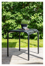 Borneo Garden Table, Black Alu, 70x70