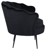 Calais Lounge Chair, Black Velor