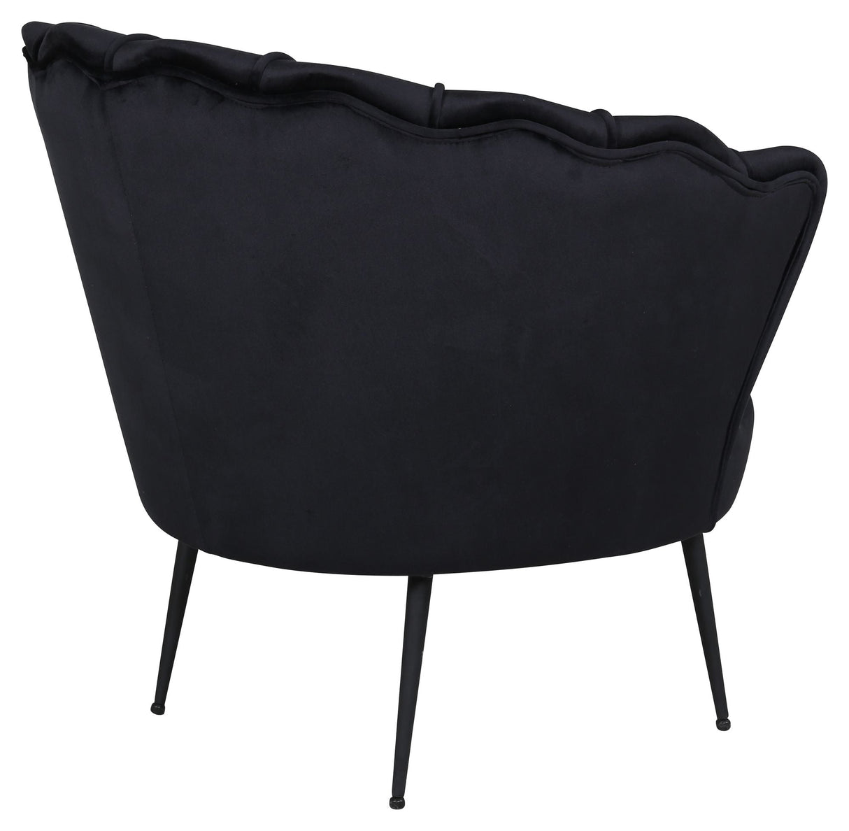 Calais Lounge Chair, Black Velor