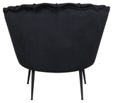 Calais Lounge Chair, Black Velor