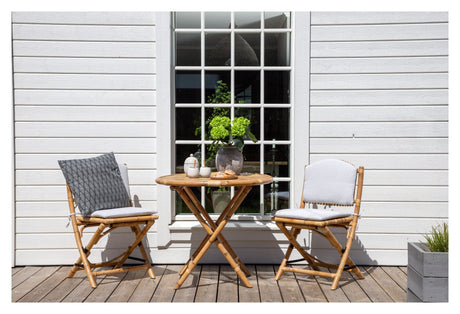 Cane Cafe Table, Bamboo, Ø80